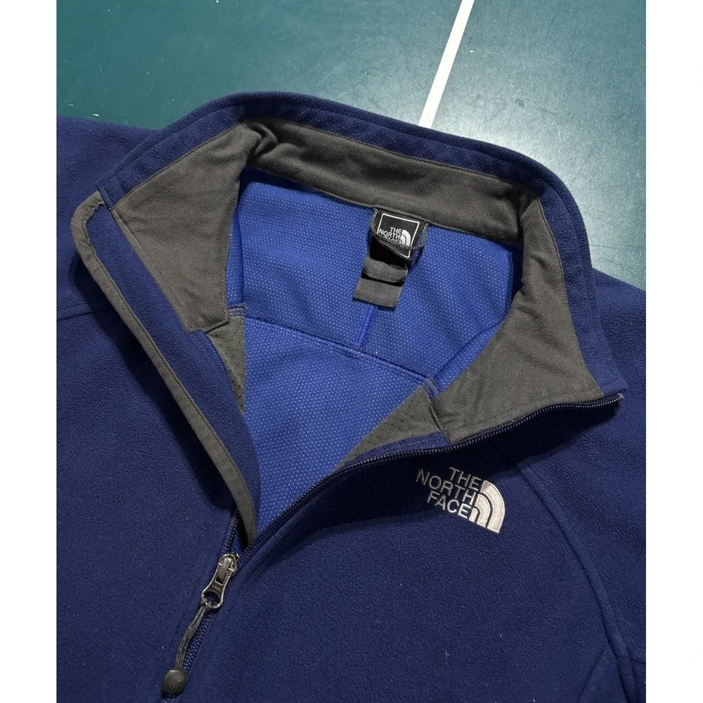 The‎ North Face Jacket Men's Medium Windwall Full Zip Fleece Lined Outdoor Blue
